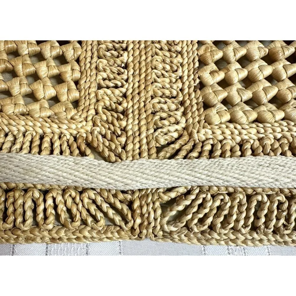 Vintage 60's Epitome Italian Woven Straw Clutch Bag Handbag